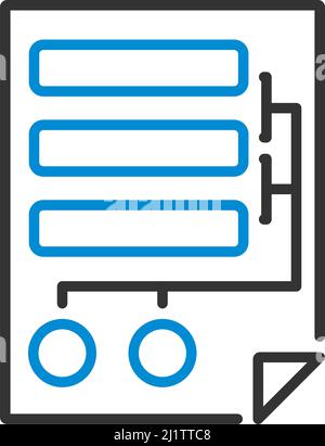 Code Map Icon. Editable Bold Outline With Color Fill Design. Vector Illustration. Stock Vector