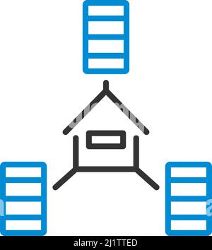 Datacenter Icon. Editable Bold Outline With Color Fill Design. Vector Illustration. Stock Vector
