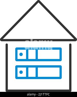 Datacenter Icon. Editable Bold Outline With Color Fill Design. Vector Illustration. Stock Vector