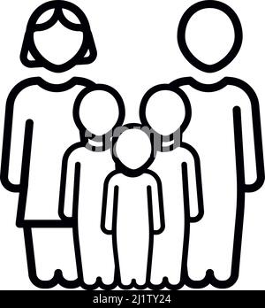 three person family clipart outline