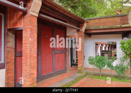 Lin family garden with elegant mansion and classic Chinese garden architectures in Banqiao District, New Taipei City, Taiwan Stock Photo