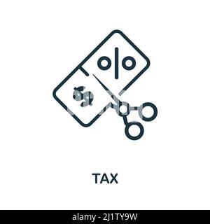 Tax icon. Monochrome simple Tax icon for templates, web design and infographics Stock Vector