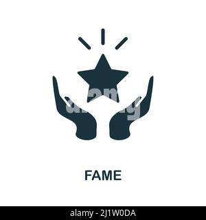 Fame icon. Monochrome simple Fame icon for templates, web design and infographics Stock Vector