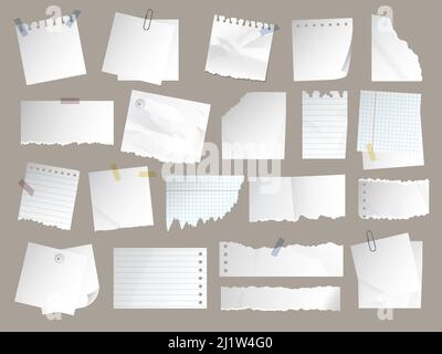 Sticky notes. Papers for posting daily routine chek lists memo stickers and labels different geometrical forms recent vector illustratioins set Stock Vector