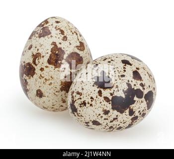 Quail eggs isolated on white background with clipping path Stock Photo