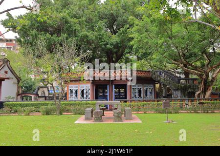 Lin family garden with elegant mansion and classic Chinese garden architectures in Banqiao District, New Taipei City, Taiwan Stock Photo