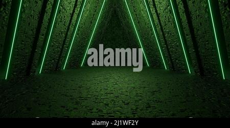 Dark room with metal background. 3d rendering Stock Photo - Alamy