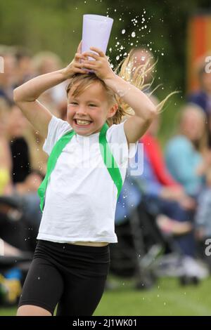 Running races at primary school sportsday Stock Photo