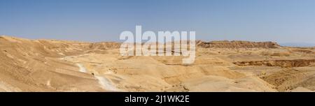 Negev Desert Landscape Photographed at Wadi Peres A seasonal riverbed in the North Easter Negev Desert on the Southern border of the Judaean Desert. P Stock Photo