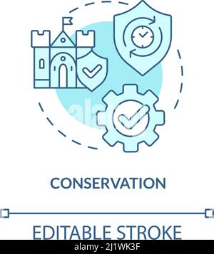 Conservation turquoise concept icon Stock Vector