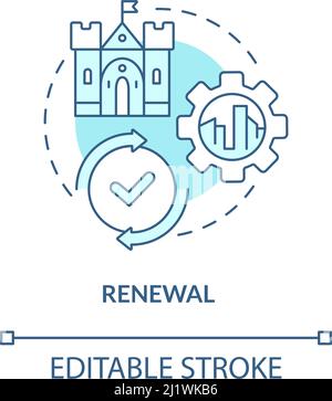 Renewal turquoise concept icon Stock Vector