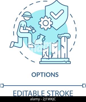 Options turquoise concept icon Stock Vector