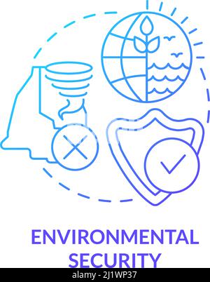 Environmental security blue gradient concept icon Stock Vector