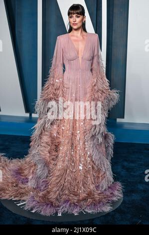 Dakota Johnson Walking On The Red Carpet During The 89th Academy Awards 