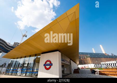 London- March 2022: Battersea Power Station Underground station, a newly added station on the Northern Line. Stock Photo
