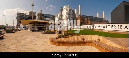 London- March 2022: Battersea Power Station Underground station, a newly added station on the Northern Line. Stock Photo
