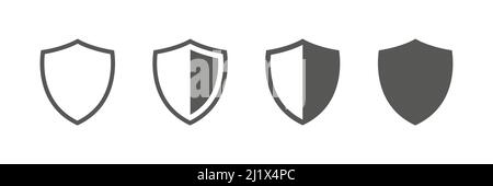 Shield icon set. Shielding symbols. Security sign collection. Stock Vector