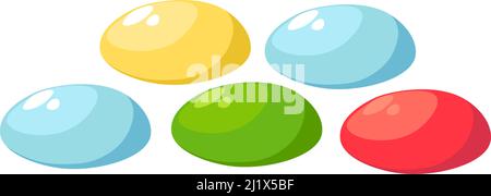 Small rainbow chocolate candies dessert vector Stock Vector