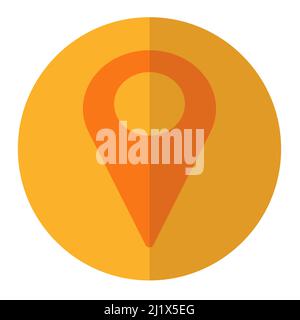 Vector point location icon papercut round design Stock Photo - Alamy