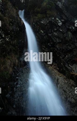 Southern stream of Grey Mare's Tail / Rhaeadr Y Parc Mawr. Stock Photo