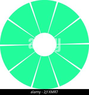 Preloader, circular loading bar. Pie chart, pie graph. Vector template - stock vector illustration, clip-art graphics Stock Vector