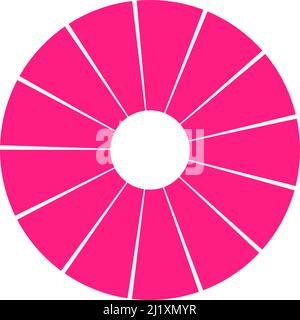 Preloader, circular loading bar. Pie chart, pie graph. Vector template - stock vector illustration, clip-art graphics Stock Vector