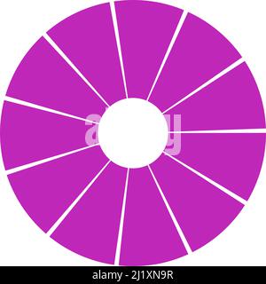 Preloader, circular loading bar. Pie chart, pie graph. Vector template - stock vector illustration, clip-art graphics Stock Vector