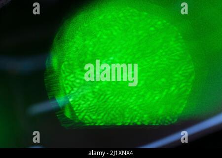 Abstract creative image of light flare on digital camera sensor. Stock Photo