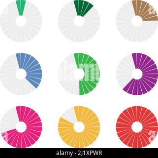 Preloader, circular loading bar. Pie chart, pie graph. Vector template - stock vector illustration, clip-art graphics Stock Vector