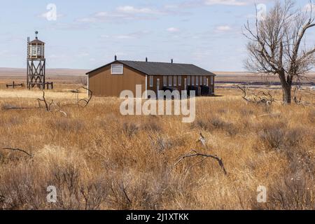 The Granada War Relocation Center, known to the internees as Camp Amache, was a Japanese American concentration camp located in southeast Colorado, so Stock Photo