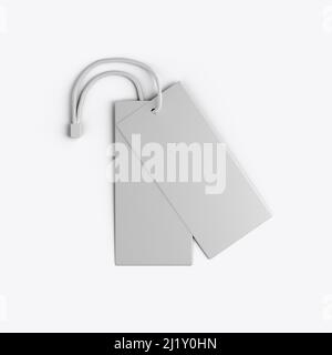 Isolated Hang Tag. 3D render Stock Photo