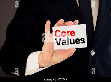 Core Values Concept, management and business concept Stock Photo