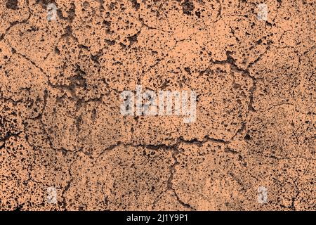 Brown color damaged old concrete wall for texture Stock Photo