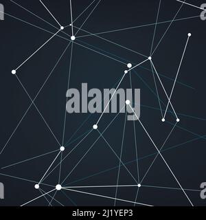 Abstract shapes background and technology network design. Stock Vector