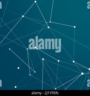 Abstract shapes background and technology network design. Stock Vector