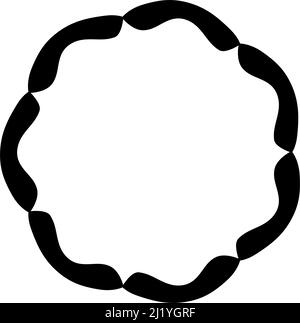 Abstract cicular geometric circle vector design element - stock vector illustration, clip-art graphics Stock Vector