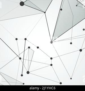 Abstract polygonal space connecting background Stock Vector