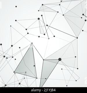 Molecules concept design with connecting dots and lines, neurons and nervous system Stock Vector