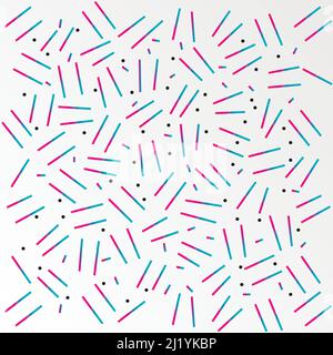 Seamless abstract pattern whith dots and lines Stock Vector