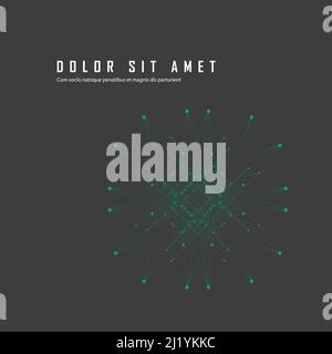 Connection lines and dots technology concept Stock Vector