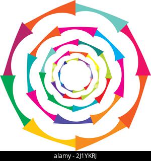 Abstract cicular geometric circle vector design element - stock vector illustration, clip-art graphics Stock Vector