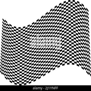 Checkered, squared pattern element. Race, racing, finishing line flag. Chessboard, checkerboard shape vector - stock vector illustration, clip-art gra Stock Vector