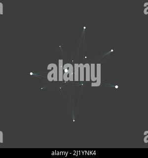 Modern technology design with connected lines and dots Stock Vector