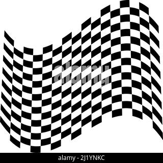 Checkered, squared pattern element. Race, racing, finishing line flag. Chessboard, checkerboard shape vector - stock vector illustration, clip-art gra Stock Vector