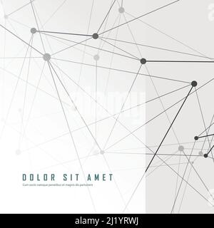 Abstract polygonal space background with connections dots and lines. Stock Vector