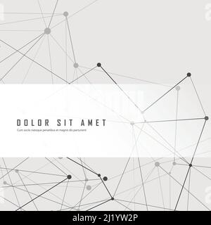 Abstract creative structure with connecting dots and lines Stock Vector