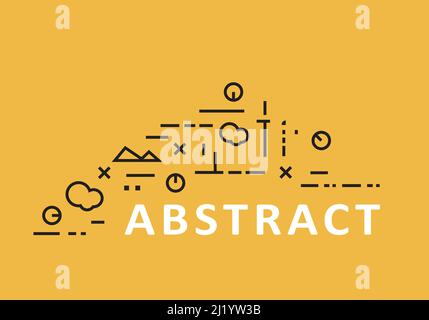 Abstract style background with modern composition Stock Vector