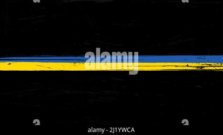 Thin Blue Line Flag With Grunge Paint Trace A Sign To Honor And Respect  Police Army And Military Officers Stock Illustration - Download Image Now -  iStock