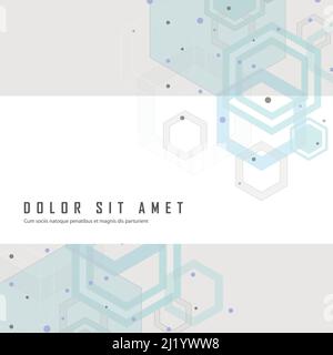 Structure pattern technology connected template Stock Vector