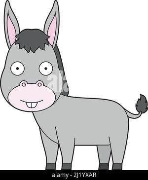 donkey cartoon character. cartoon character Vector Illustration Stock  Vector Image & Art - Alamy